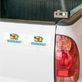 Humoureuze doorsnede bumpersticker (Op Truck)