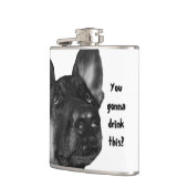 Humoureuze Duitse herder Heupfles (Links)