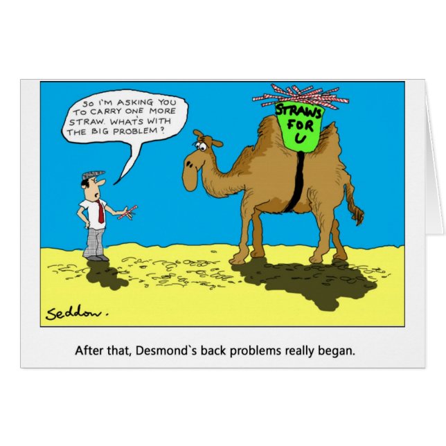 Humoureuze en originele cartoon van Mike Seddon. (Voorkant Horizontaal)