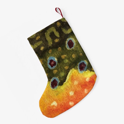 Humoureuze FISHmas Brook-forel Vist Kleine Kerstsok (Achterkant (Hangend))