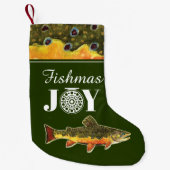 Humoureuze FISHmas Brook-forel Vist Kleine Kerstsok (Voorkant)