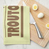 Humoureuze forel theedoek (Quarter Fold)