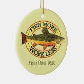 Humoureuze forel vliegen keramisch ornament (Rechts)