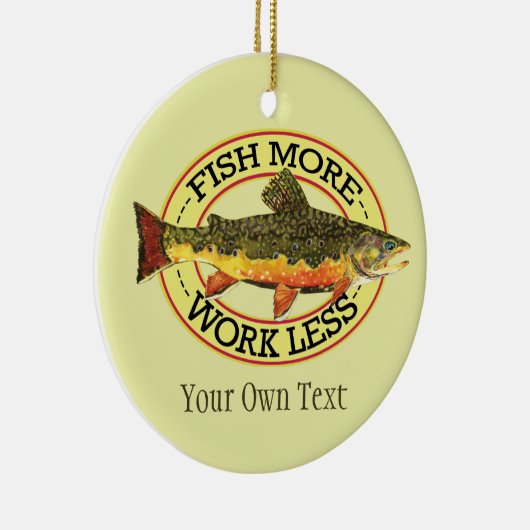 Humoureuze forel vliegen keramisch ornament (Rechts)