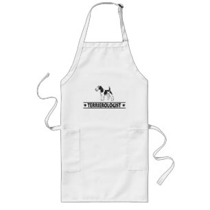 Humoureuze fox Terrier met wirehaire Lang Schort