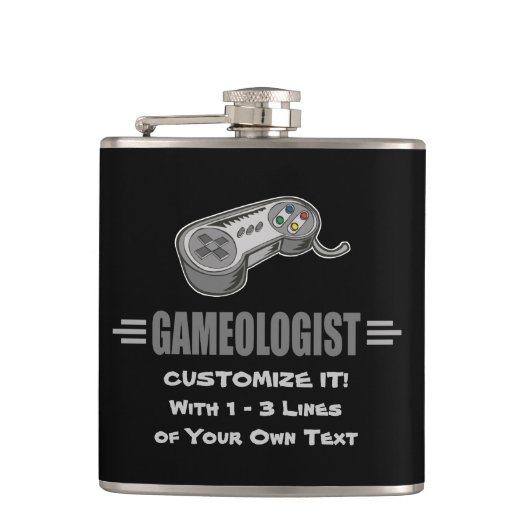 Humoureuze gamer heupfles (Voorkant)