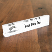 Humoureuze gamer naambordje (Zijkant)