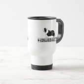 Humoureuze gedekte collie reisbeker (Voorkant rechts)