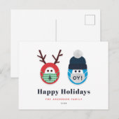 Humoureuze gemaskerde Kerstmis en Hanukkah Holiday Briefkaart (Voorkant / Achterkant)