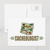 Humoureuze geocaching briefkaart (Voorkant / Achterkant)