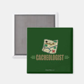 Humoureuze geocaching magneet (Voorkant / Achterkant)