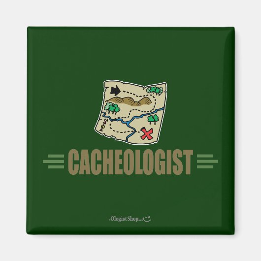 Humoureuze geocaching magneet (Voorkant)