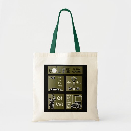 Humoureuze Golfer Tote Bag (Voorkant)
