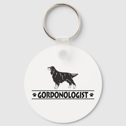 Humoureuze Gordon Setter Sleutelhanger (Voorkant)