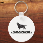 Humoureuze Gordon Setter Sleutelhanger (Voorkant)