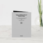 Humoureuze Halloween Witch Folded Wenskaart Kaart (Achterkant)