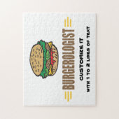 Humoureuze hamburger legpuzzel (Verticaal)