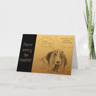 Humoureuze hond Chinese dierentuin Birthday Greeti Kaart