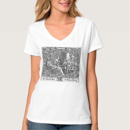 Humoureuze illustratie van borstvoeding  illustrat t-shirt (Voorkant)
