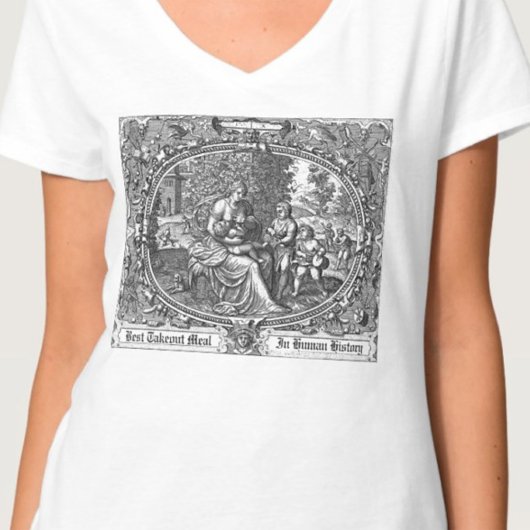 Humoureuze illustratie van borstvoeding  illustrat t-shirt