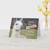 Humoureuze Kaart op zaterdag - De Happy Llama (Gele Bloem)