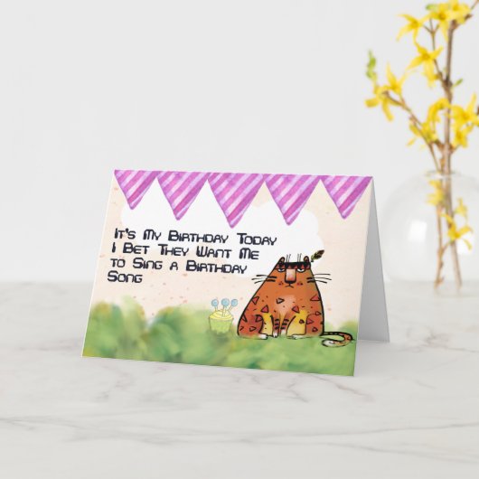 Humoureuze Kaart ter gelegenheid van de geboorte v (Gele Bloem)