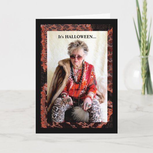 Humoureuze Kaart van Halloween en Caffeine (Voorkant)