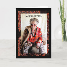 Humoureuze Kaart van Halloween en Caffeine