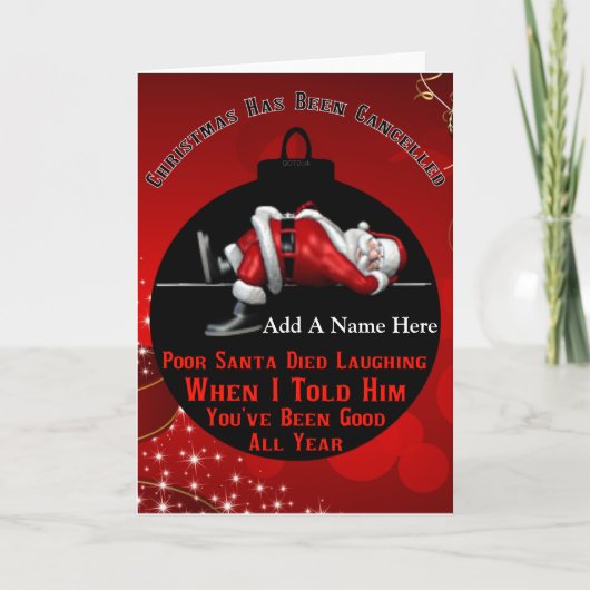 Humoureuze kerstKaart Feestdagen Kaart (Voorkant)