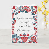 Humoureuze kerstKaart Kaart (Gele Bloem)