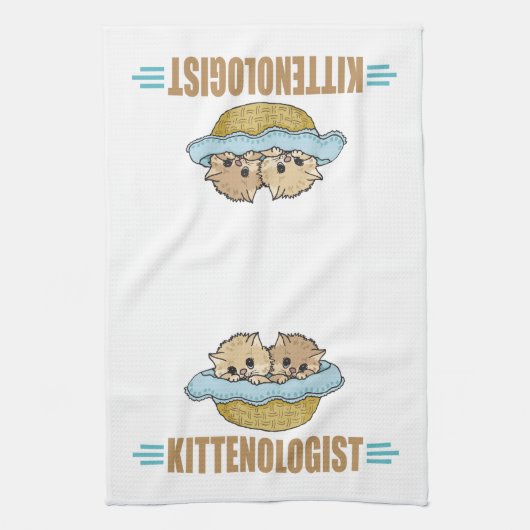 Humoureuze Kitten Lover Theedoek (Verticaal)