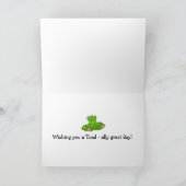 Humoureuze kkikker op een Lily Pad Kaart (Binnen)