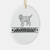 Humoureuze Labradoodle Keramisch Ornament (Rechts)