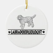 Humoureuze Labradoodle Keramisch Ornament (Voorkant)