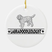 Humoureuze Labradoodle Keramisch Ornament (Achterkant)