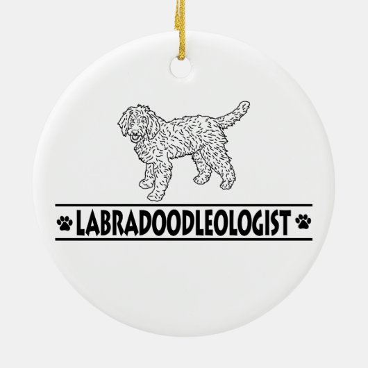 Humoureuze Labradoodle Keramisch Ornament (Achterkant)