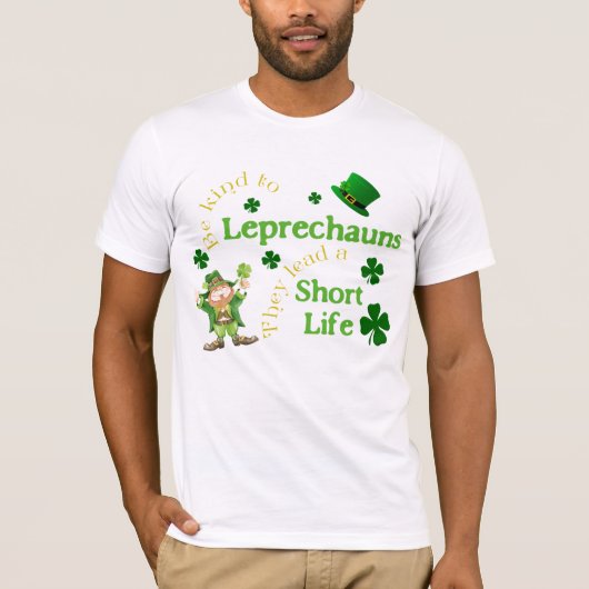 Humoureuze Leprechauns Lood Short Life T-Shirt (Voorkant)