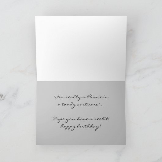 Humoureuze Mr Toad Birthday Card Kaart (Binnen)