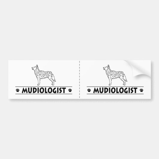Humoureuze Mudi Bumpersticker (Voorkant)