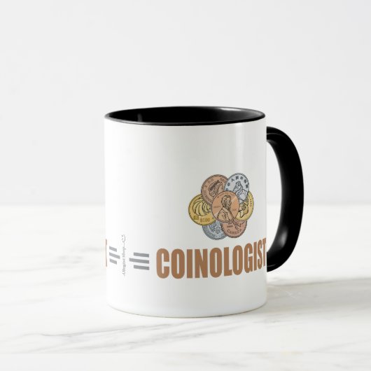 Humoureuze muntcollector mok (Voorkant rechts)