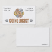 Humoureuze muntcollector visitekaartje (Voorkant / Achterkant)