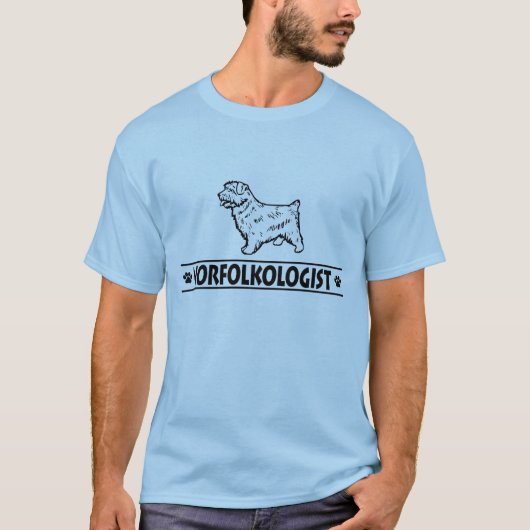 Humoureuze Norfolk Terrier T-shirt (Voorkant)