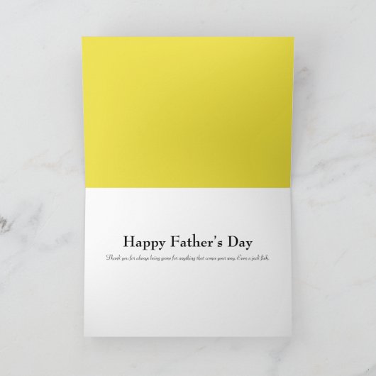 Humoureuze nostalgie kaart - vliegend met zoon (Binnen)