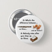 Humoureuze Oboe Joke Button (Voorkant /achterkant)