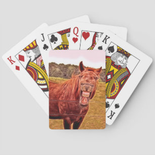 Humoureuze paardenschokken speelkaarten