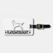 Humoureuze platte beklede retrocessie bagagelabel (Voorkant horizontaal)