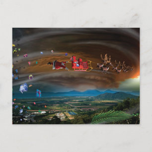 Humoureuze postkaarten van de Santa Pilgrimage Feestdagenkaart