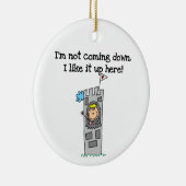 Humoureuze prinses in Tower Keramisch Ornament (Rechts)