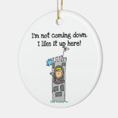 Humoureuze prinses in Tower Keramisch Ornament (Links)