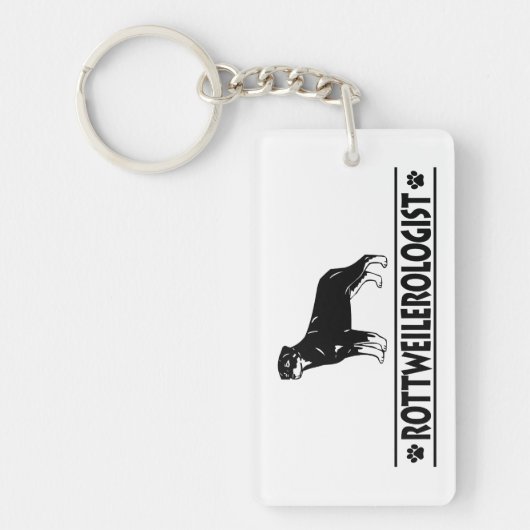 Humoureuze rottweiler sleutelhanger (Voorkant)
